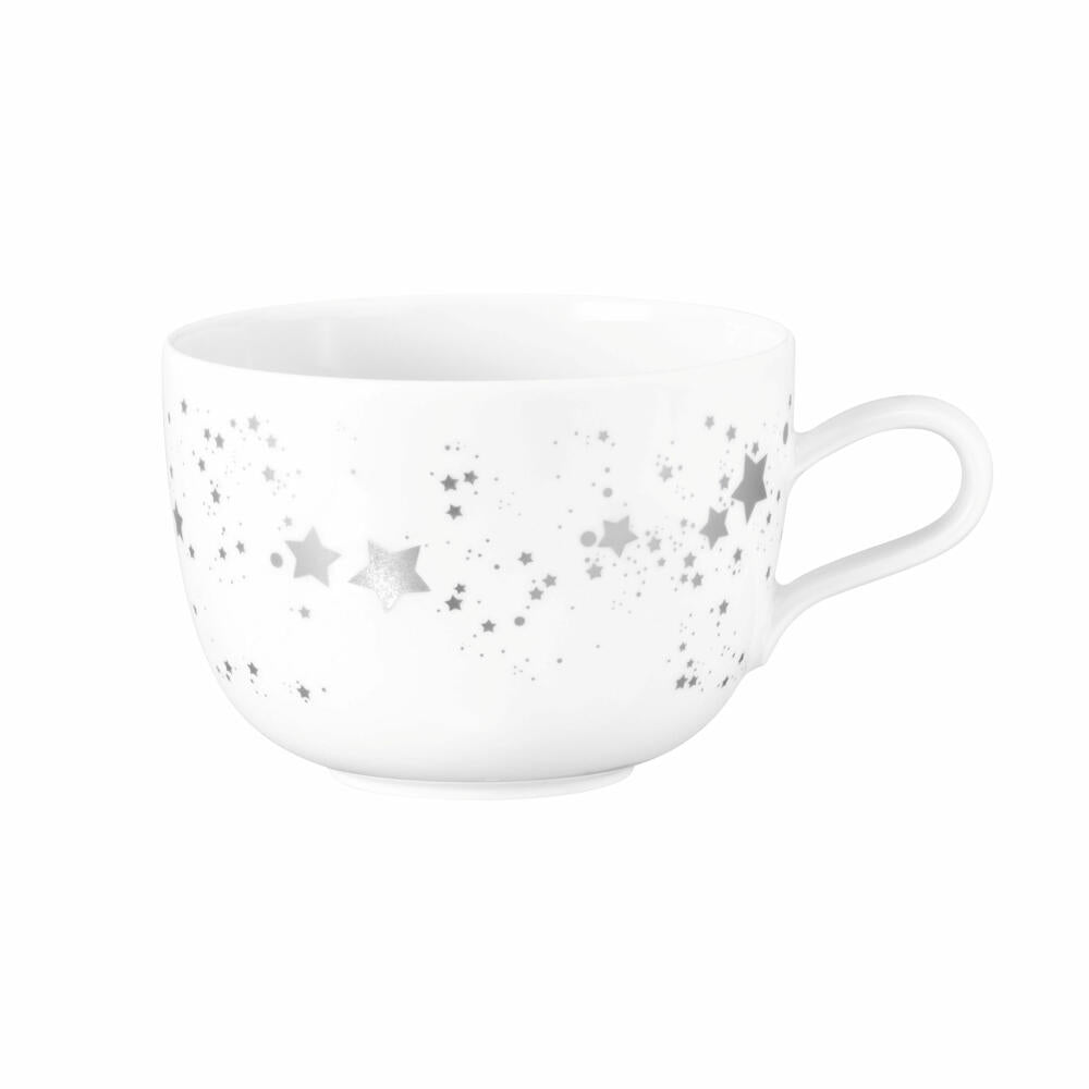 Seltmann Weiden Milchkaffeeobertasse Liberty Silver Stars, Becher, Porzellan, Silberfarben, 380 ml, 001.774708