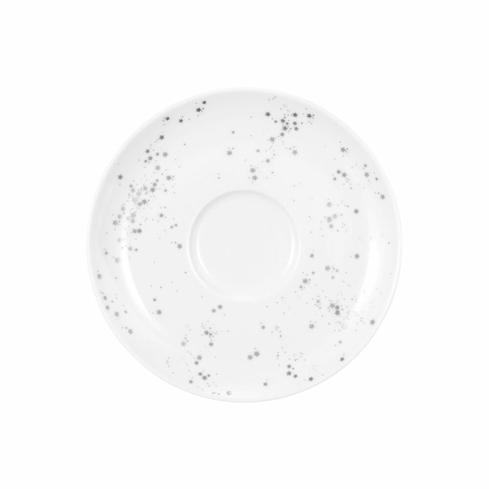 Seltmann Weiden Kombi-Untertasse groß Liberty Silver Stars, Porzellan, Silberfarben, 16.5 cm, 001.774709