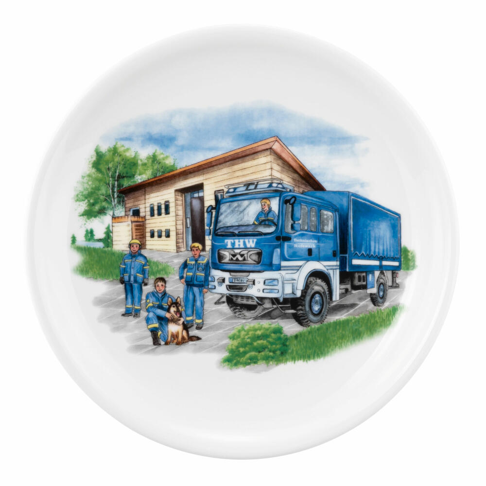 Seltmann Weiden Speiseteller Compact Blaulicht, Teller, Porzellan, Bunt, 25.5 cm, 001.774985