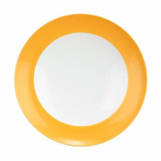 Seltmann Weiden Suppenteller Rund mit Fahne Liberty Pure Colors Mango Orange, Speiseteller, Porzellan, 240 ml, 001.775951