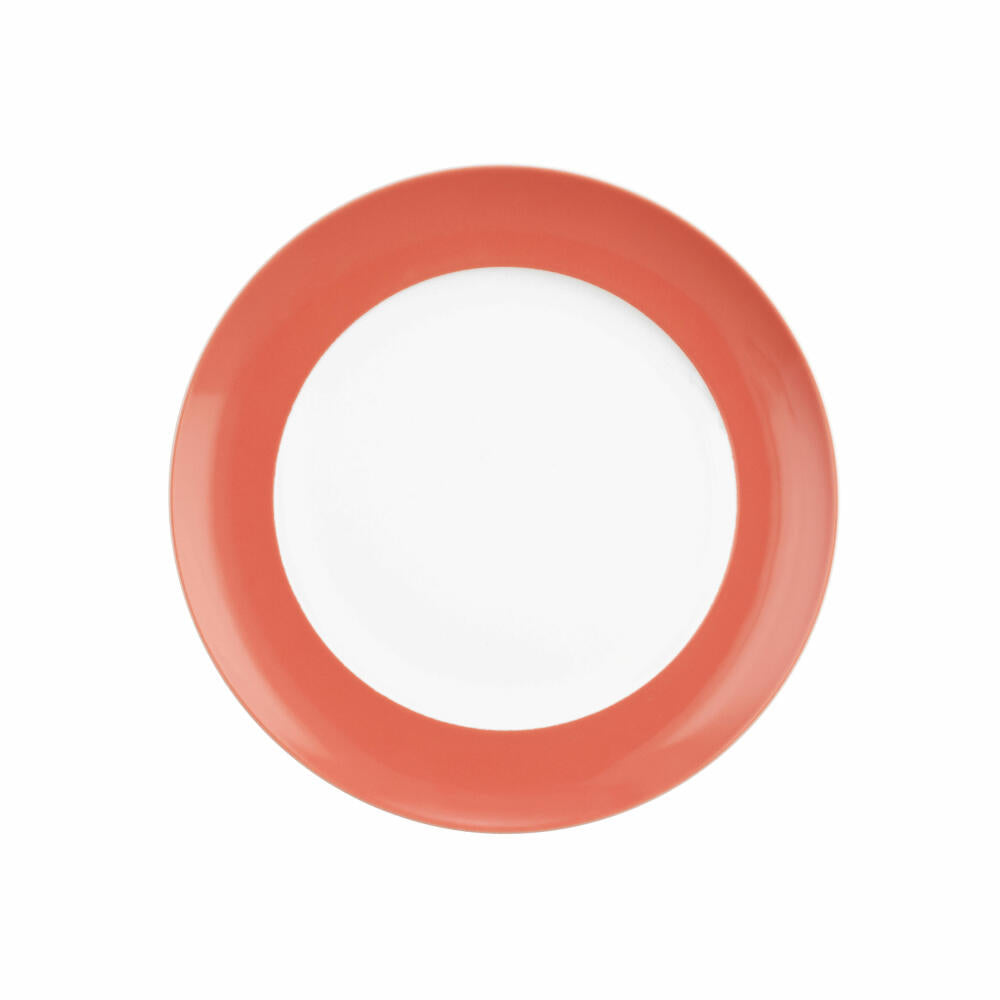 Seltmann Weiden Frühstücksteller Rund mit Fahne Liberty Pure Colors Flamingo Red, Teller, Porzellan, Rot, 22.6 cm, 001.775967