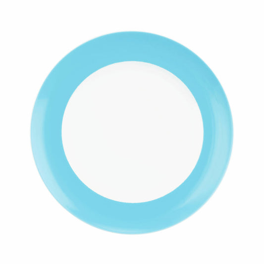 Seltmann Weiden Frühstücksteller Rund mit Fahne Liberty Pure Colors Lagoon Blue, Teller, Porzellan, Blau, 22.6 cm, 001.776007