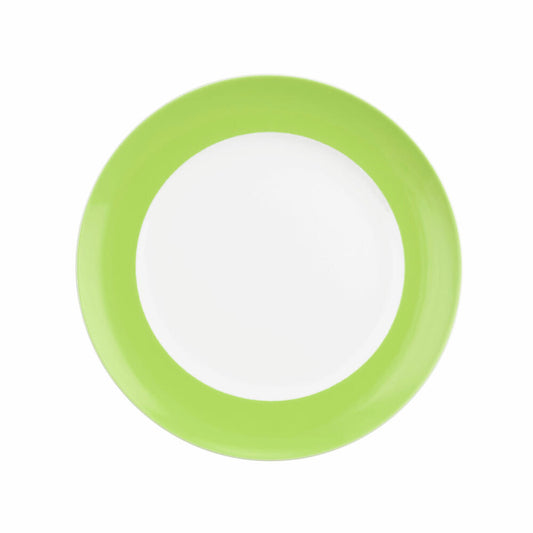 Seltmann Weiden Frühstücksteller Rund mit Fahne Liberty Pure Colors Lime Green, Teller, Porzellan, Grün, 22.6 cm, 001.776027