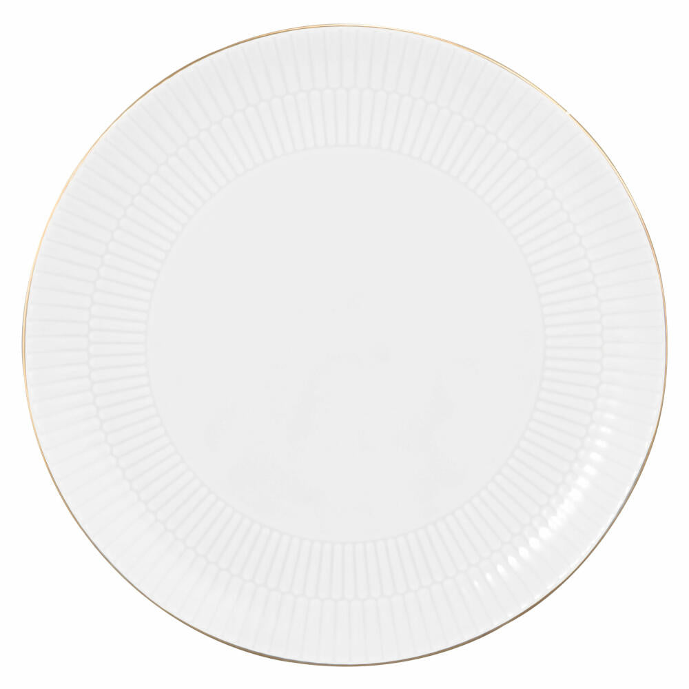 Seltmann Weiden Speiseteller Rund Amina Weiß Goldrand, Teller, Porzellan, 27.8 cm, 001.776090