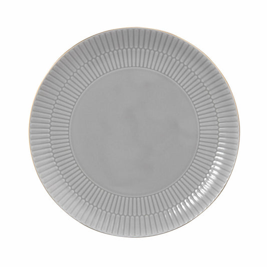 Seltmann Weiden Frühstücksteller Rund Amina Silbergrau Goldrand, Teller, Porzellan, Grau, 22.7 cm, 001.776122