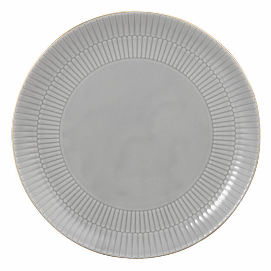 Seltmann Weiden Speiseteller Rund Amina Silbergrau Goldrand, Teller, Porzellan, Grau, 27.8 cm, 001.776124
