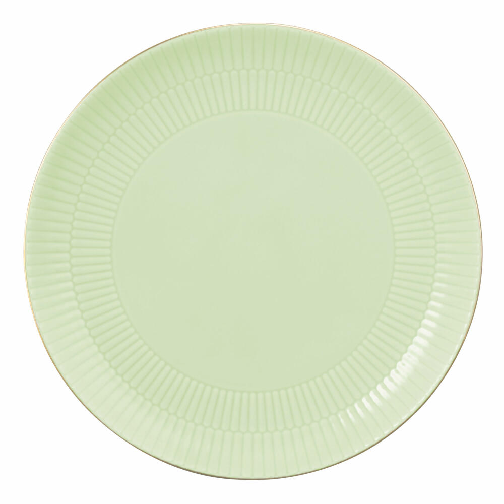 Seltmann Weiden Speiseteller Rund Amina Seladon Goldrand, Teller, Porzellan, Grün, 27.8 cm, 001.776141