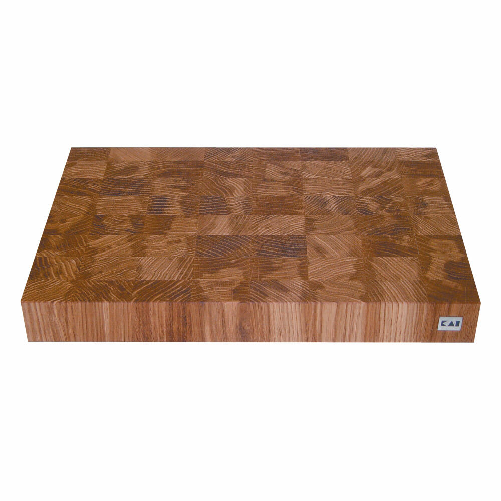 Kai chopping block, cutting board, wooden board, kitchen board, carving board, head wood, oak, DM-0795