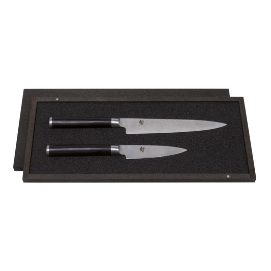 Kai Shun Classic knife set, 2-piece, office knife, all-purpose knife, knife, Damascus, DMS-210