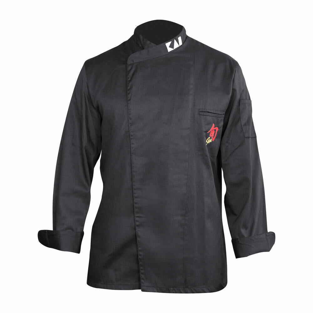 Shun chef's jacket, kitchen chef's jacket, polyester / cotton, black, men's size XXL, 43070353