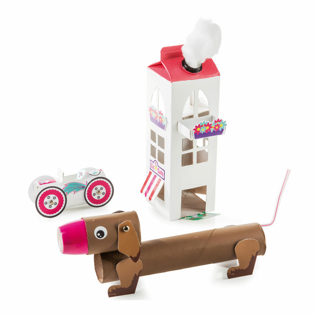 Donkey Products Pack & Play Citylife, Bastelset, Basteln, Spielzeug, Haus, Hund, 400154