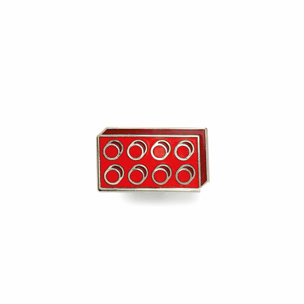 Donkey Products Pintastic Big Red Brick Pin, Badge, Jewelry Clasp, Metal, 1 cm, 401235