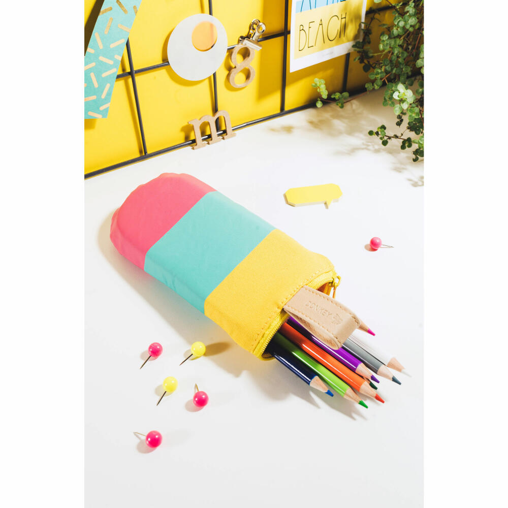 Donkey Products Pencil Pops Tutti Frutti, Federmäppchen, Mäppchen, Stift Tasche, Baumwolle, Poliyester, Bunt, 21 cm, 400409