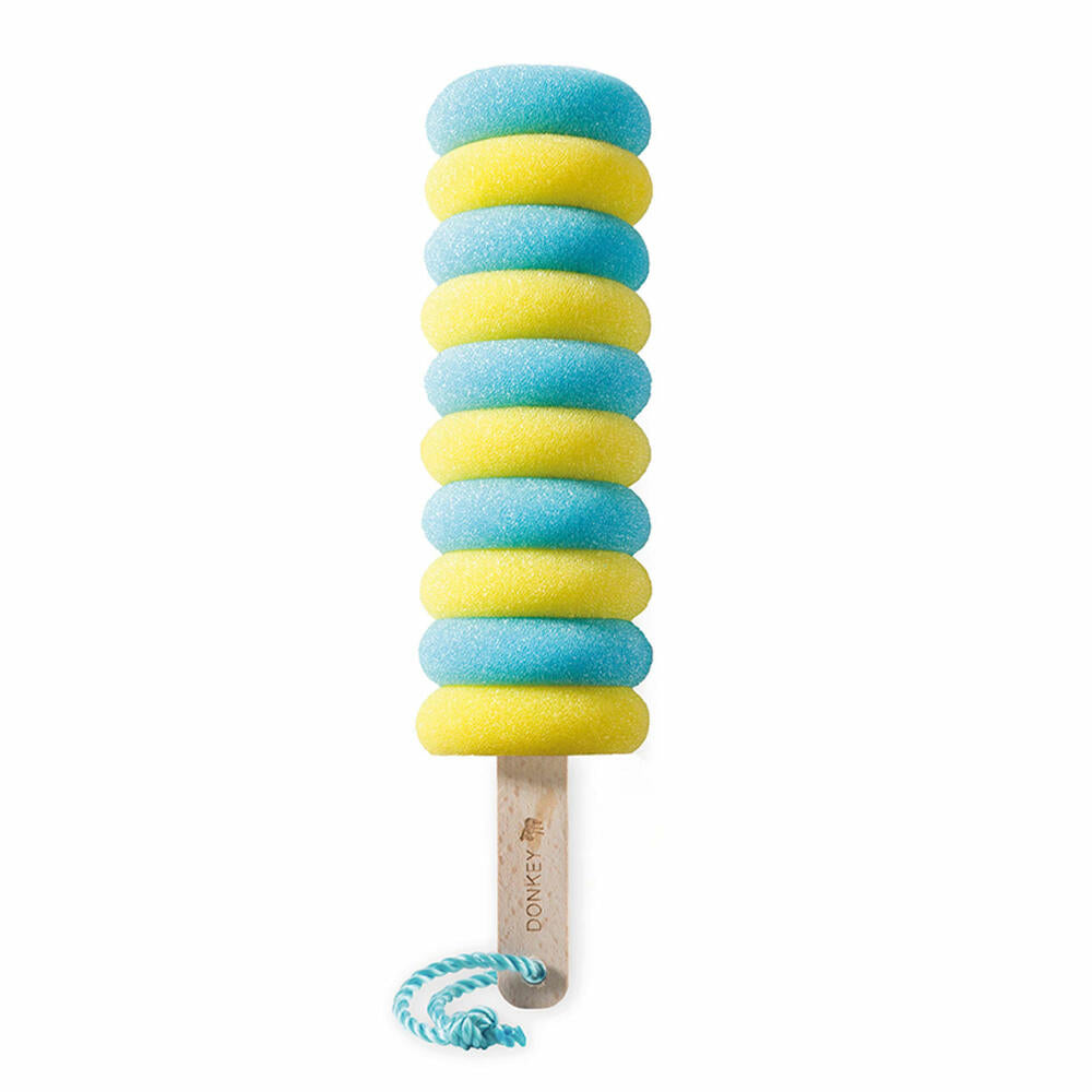 Donkey Products Crazy Curls Lemon Spülschwamm, Spül Schwamm, Reinigungsschwamm, Küchenutensilien, Kunststoff / Holz, Gelb / Blau, 26 cm, 600507