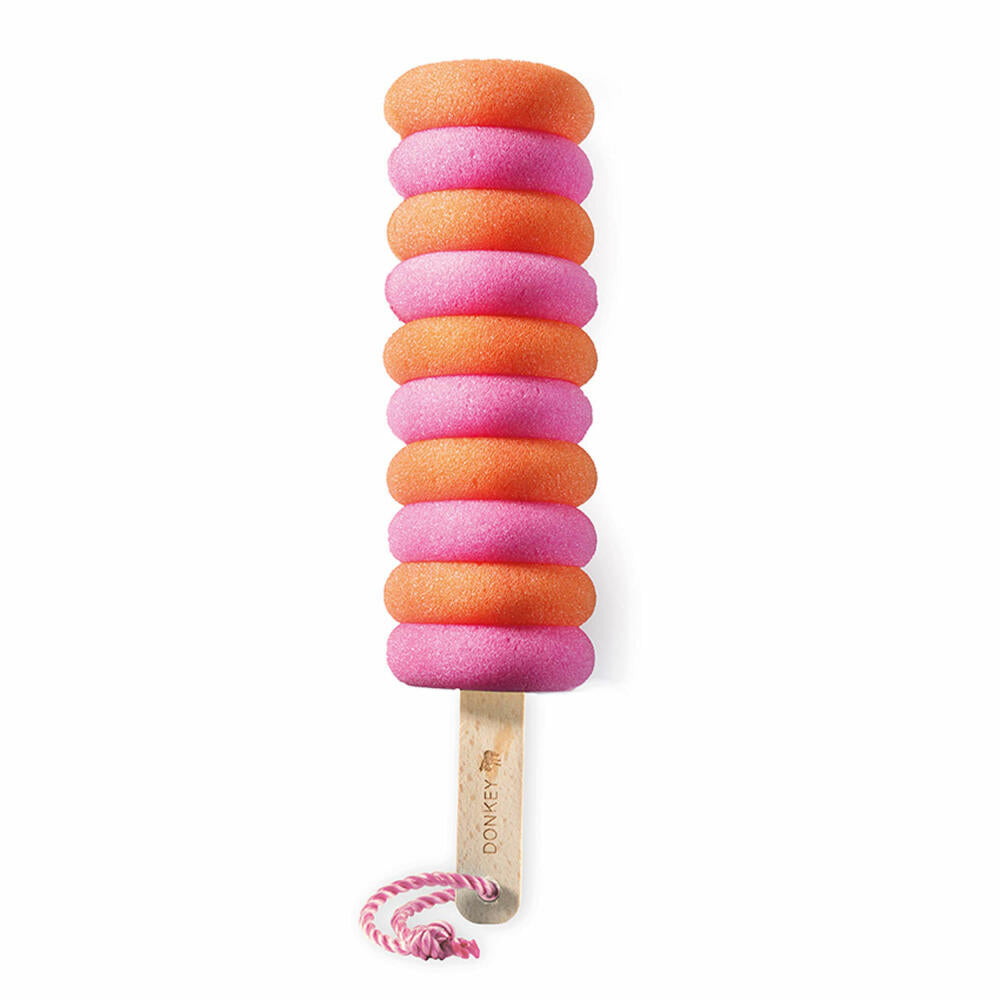 Donkey Products Crazy Curls Lemon Spülschwamm, Spül Schwamm, Reinigungsschwamm, Küchenutensilien, Kunststoff / Holz, Pink / Orange, 26 cm, 600508