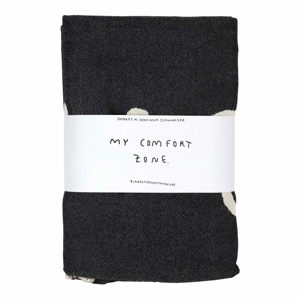 Donkey Products Decke My Comfort Zone, Cozy Collection, Johanna Schwarzer, Kuscheldecke, Baumwolle, ca. 130 x 180 cm, 700007