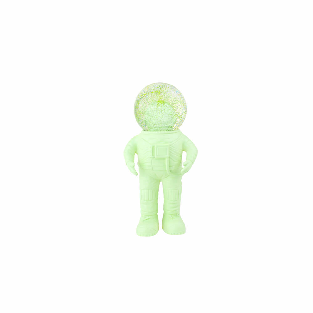 Donkey Products Summerglobe The Astronauts Small, Glitter Ball, Snow Globe, Glass / Polyresin, Green, 13 cm, 360022