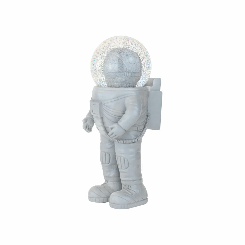 Donkey Products Summerglobe The Astronauts Medium, Glitter Ball, Snow Globe, Glass / Polyresin, Grey, 18 cm, 360024