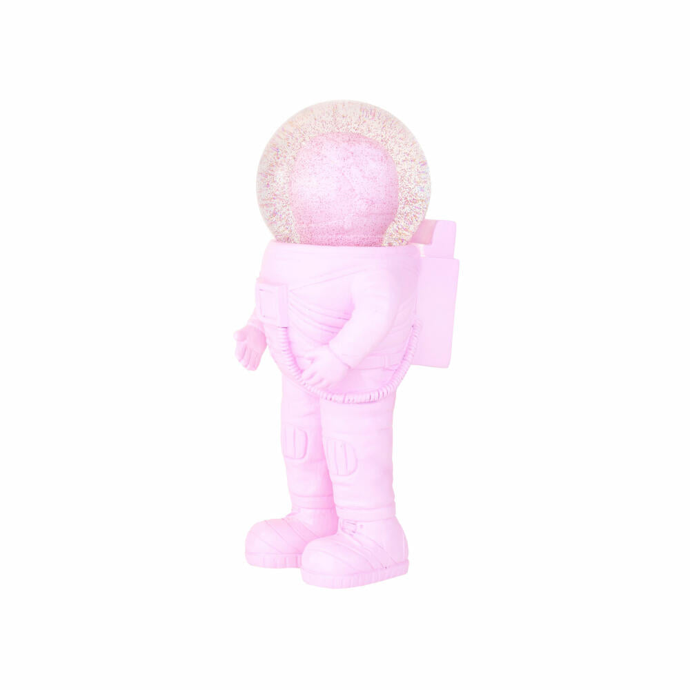 Donkey Products Summerglobe The Astronauts Medium, Glitzerkugel, Schneekugel, Glas / Polyresin, Pink, 18 cm, 360025