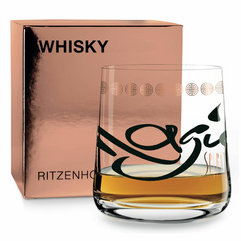 Ritzenhoff Next Whisky Tumbler, 4er Set mit Reinigungstuch, Nr. 1, P. Chiera, P. Garland, H. Mahmoudi, A. Wurm, Glas, 250 ml
