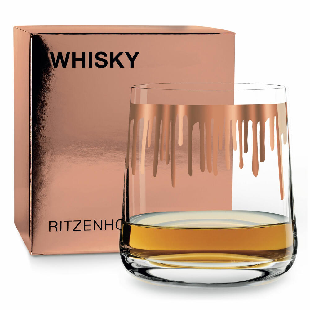Ritzenhoff Next Whisky Tumbler, 4er Set mit Reinigungstuch, Nr. 1, P. Chiera, P. Garland, H. Mahmoudi, A. Wurm, Glas, 250 ml