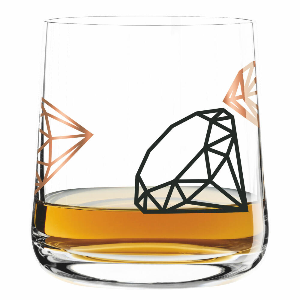Ritzenhoff Next Whisky Tumbler, 4er Set mit Reinigungstuch, Nr. 1, P. Chiera, P. Garland, H. Mahmoudi, A. Wurm, Glas, 250 ml