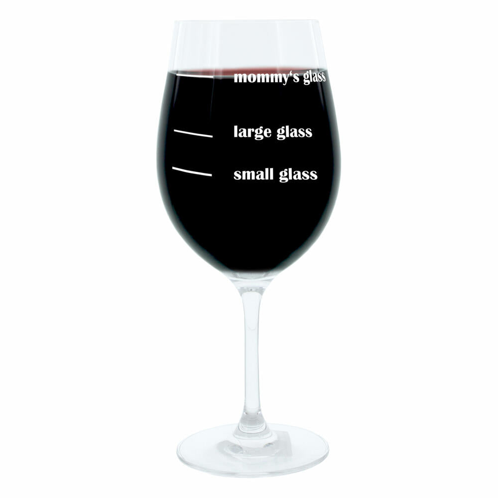 Leonardo Weinglas XL, Mommys Glass, Mum, Mama, Geschenk Stimmungsglas mit lustiger Gravur, Mood Wein Glas, 610ml