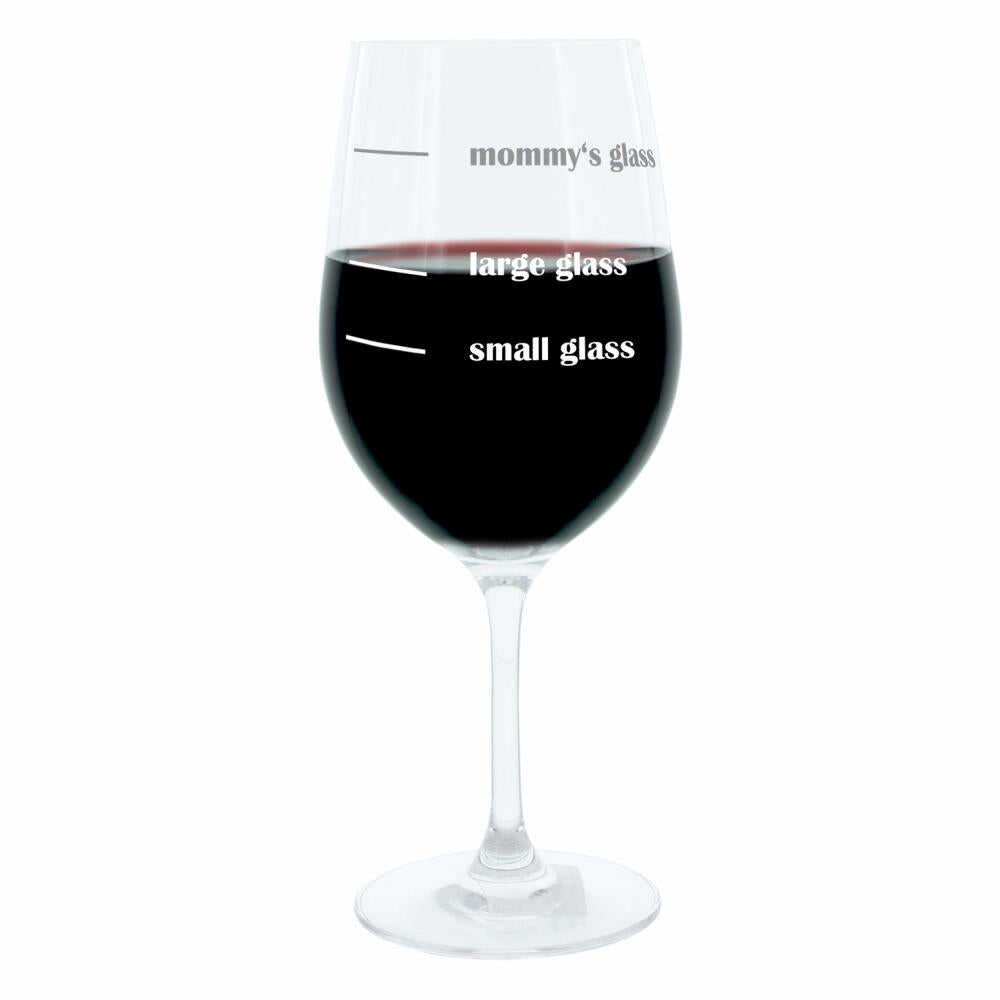 Leonardo Weinglas XL, Mommys Glass, Mum, Mama, Geschenk Stimmungsglas mit lustiger Gravur, Mood Wein Glas, 610ml