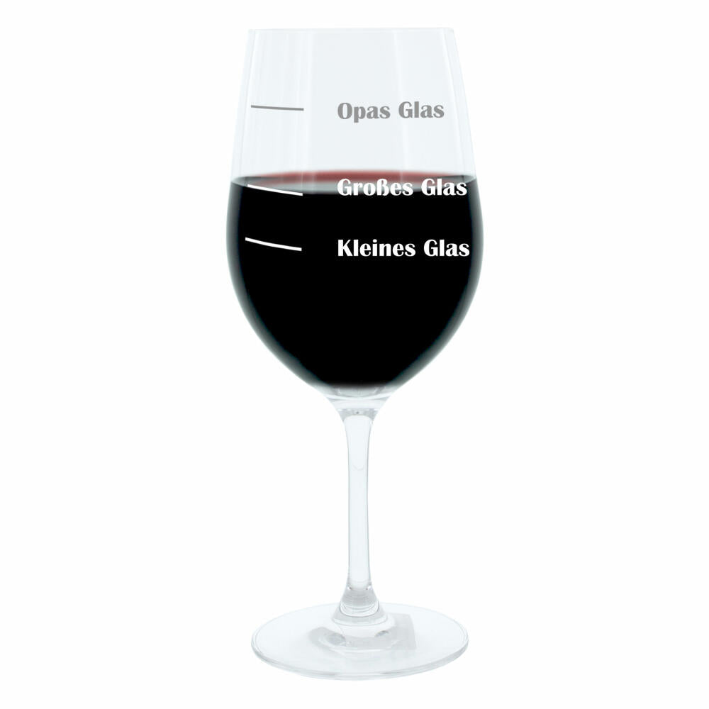 Leonardo Weinglas XL, Opas Glas, Großvater, Geschenk Stimmungsglas mit lustiger Gravur, Mood Wein Glas, 610ml