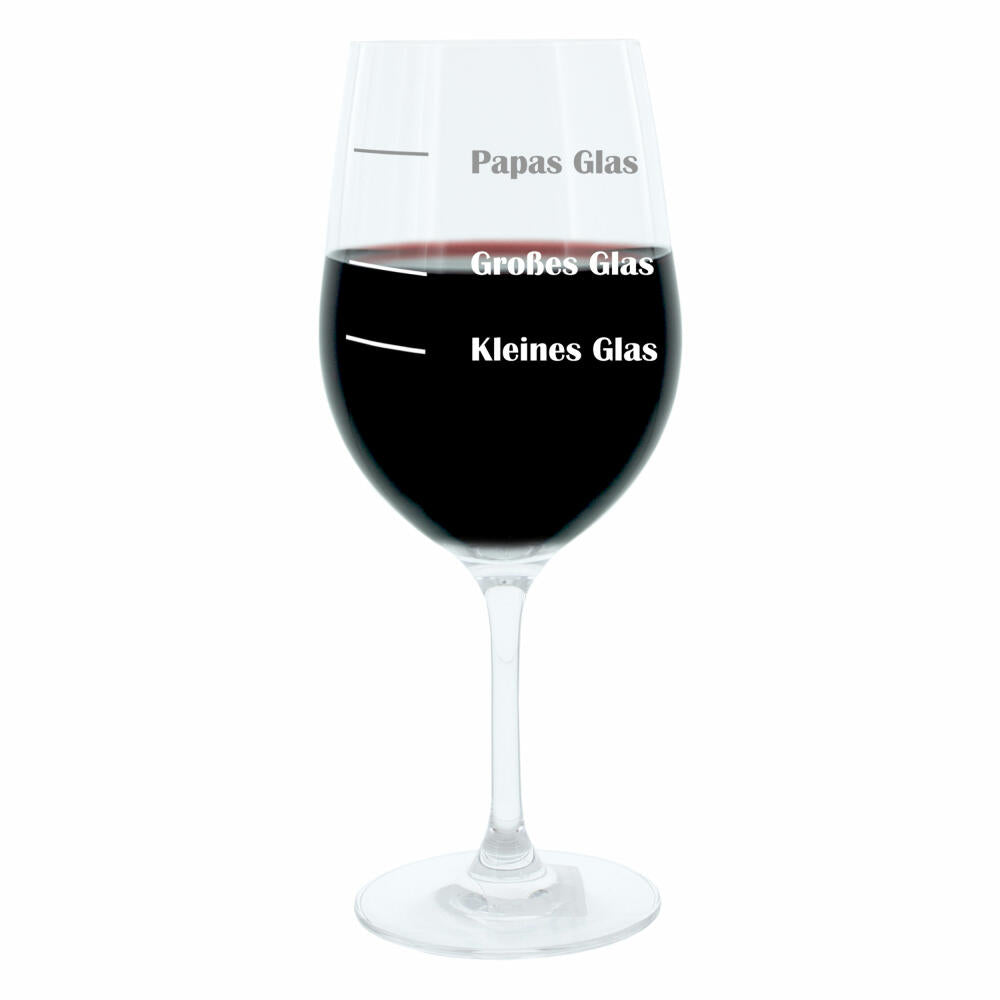 Leonardo Weinglas XL, Papas Glas, Vater, Geschenk Stimmungsglas mit lustiger Gravur, Mood Wein Glas, 610ml