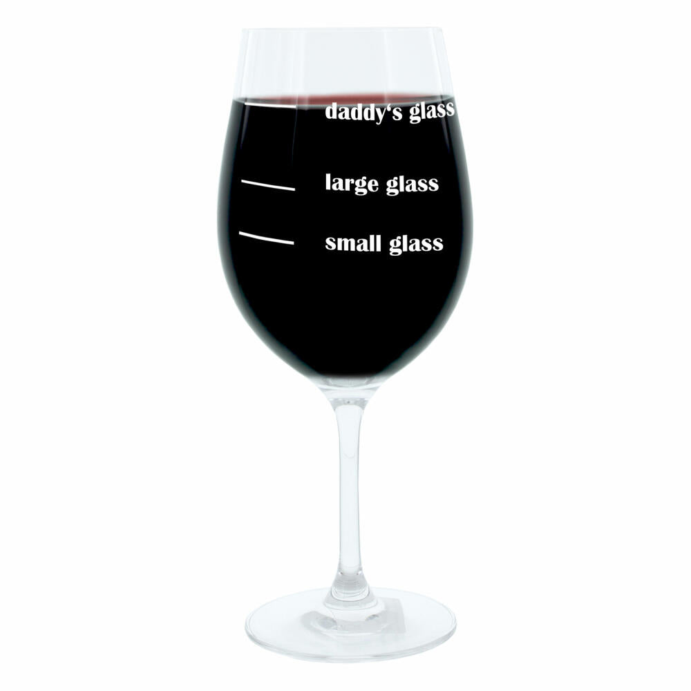 Leonardo Weinglas XL, Mommys und Daddys Glass, 2er Set, Geschenk Stimmungsglas mit lustiger Gravur, Mood Wein Glas, 610ml