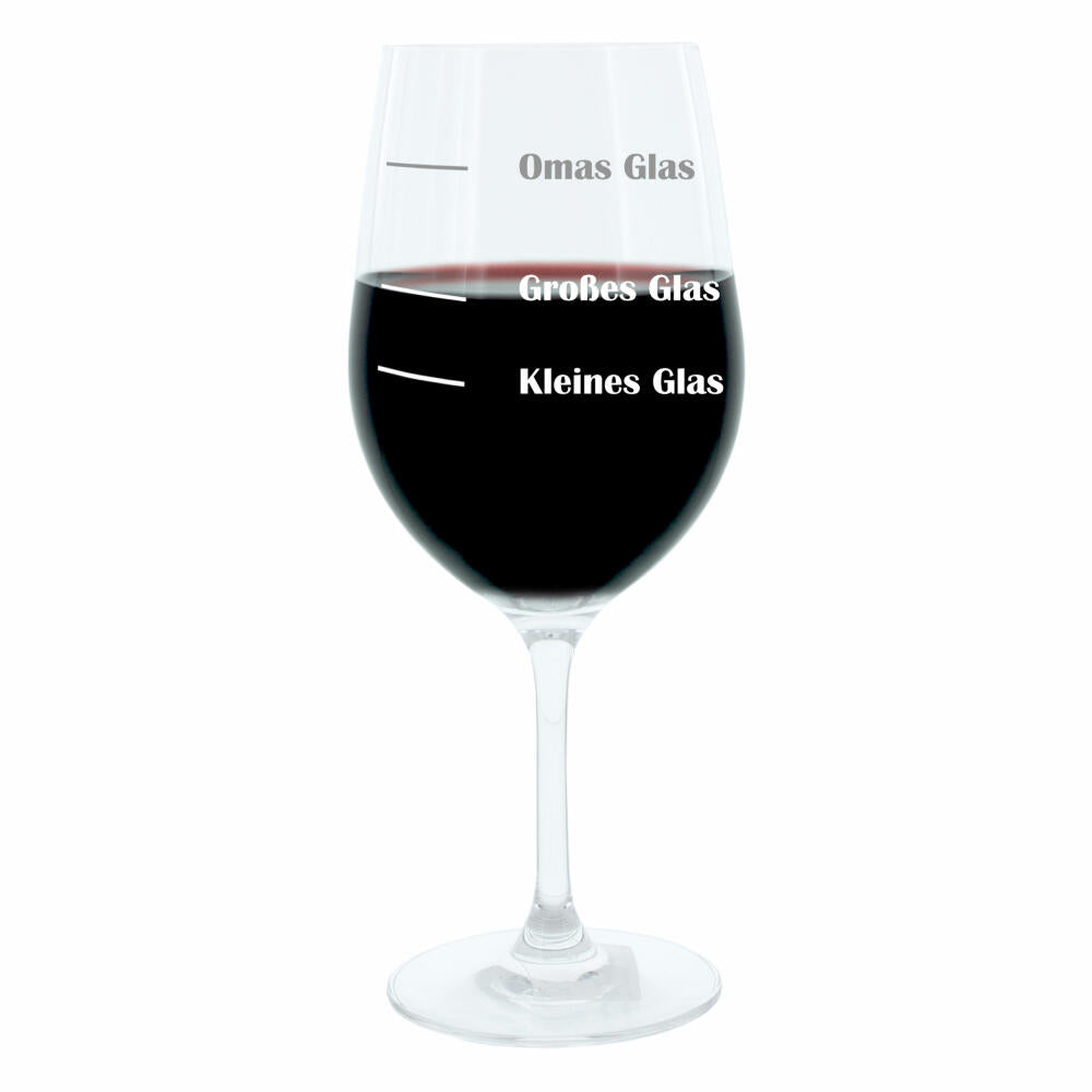 Leonardo Weinglas XL, Omas Glas, Großmutter, Geschenk Stimmungsglas mit lustiger Gravur, Mood Wein Glas, 610ml