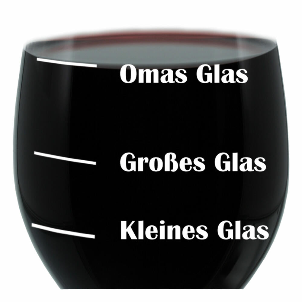 Leonardo Weinglas XL, Omas Glas, Großmutter, Geschenk Stimmungsglas mit lustiger Gravur, Mood Wein Glas, 610ml