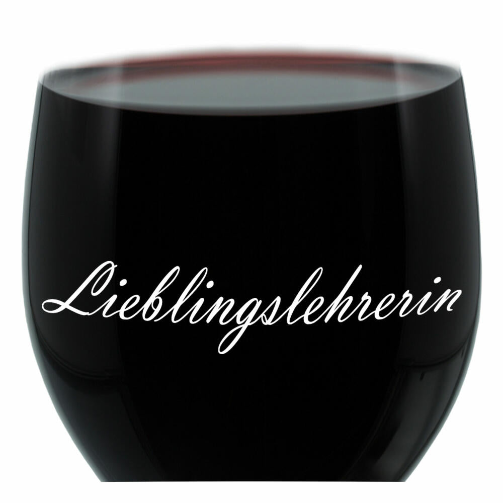 Leonardo wine glass 400 ml, motif glass, favorite teacher, gift, mood glass with engraving, mood glass, 22 cm