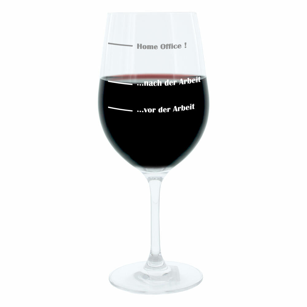 Leonardo Weinglas XL, Home Office, graviertes Stimmungsglas, Mood Wein Glas, 610 ml