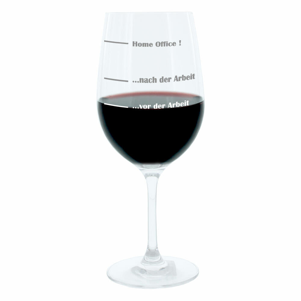 Leonardo Weinglas XL, Home Office, graviertes Stimmungsglas, Mood Wein Glas, 610 ml