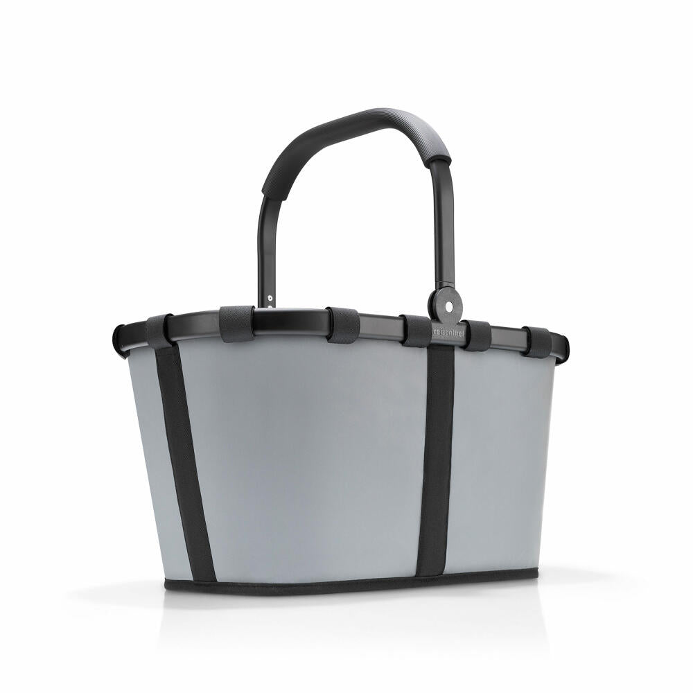 reisenthel carrybag mit cover, 2-tlg., Einkaufskorb, Deckel, Abdeckung, Korb, Polyestergewebe, Frame Reflective, 22 L