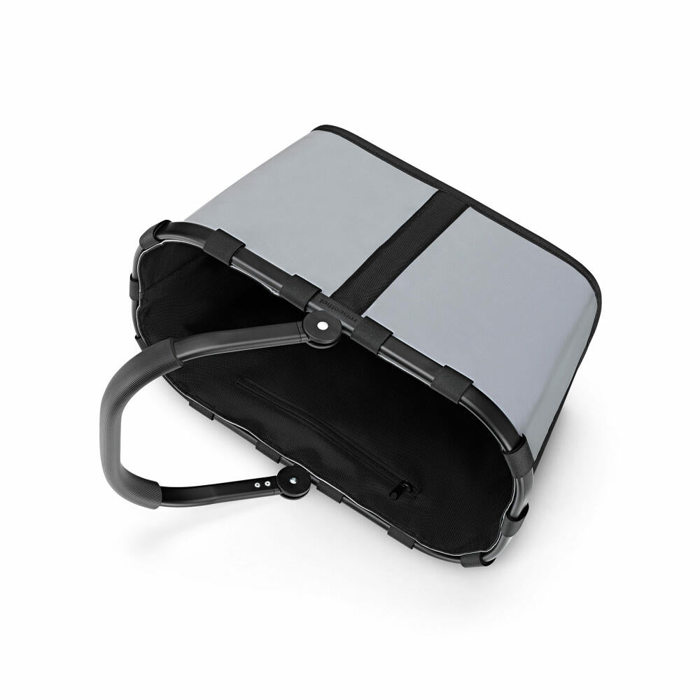 reisenthel carrybag mit cover, 2-tlg., Einkaufskorb, Deckel, Abdeckung, Korb, Polyestergewebe, Frame Reflective, 22 L