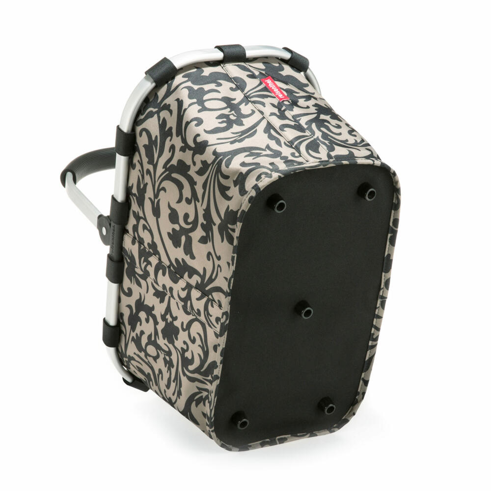 reisenthel carrybag mit cover, 2-tlg., Einkaufskorb, Deckel, Abdeckung, Korb, Polyestergewebe, baroque taupe / black, 22 L