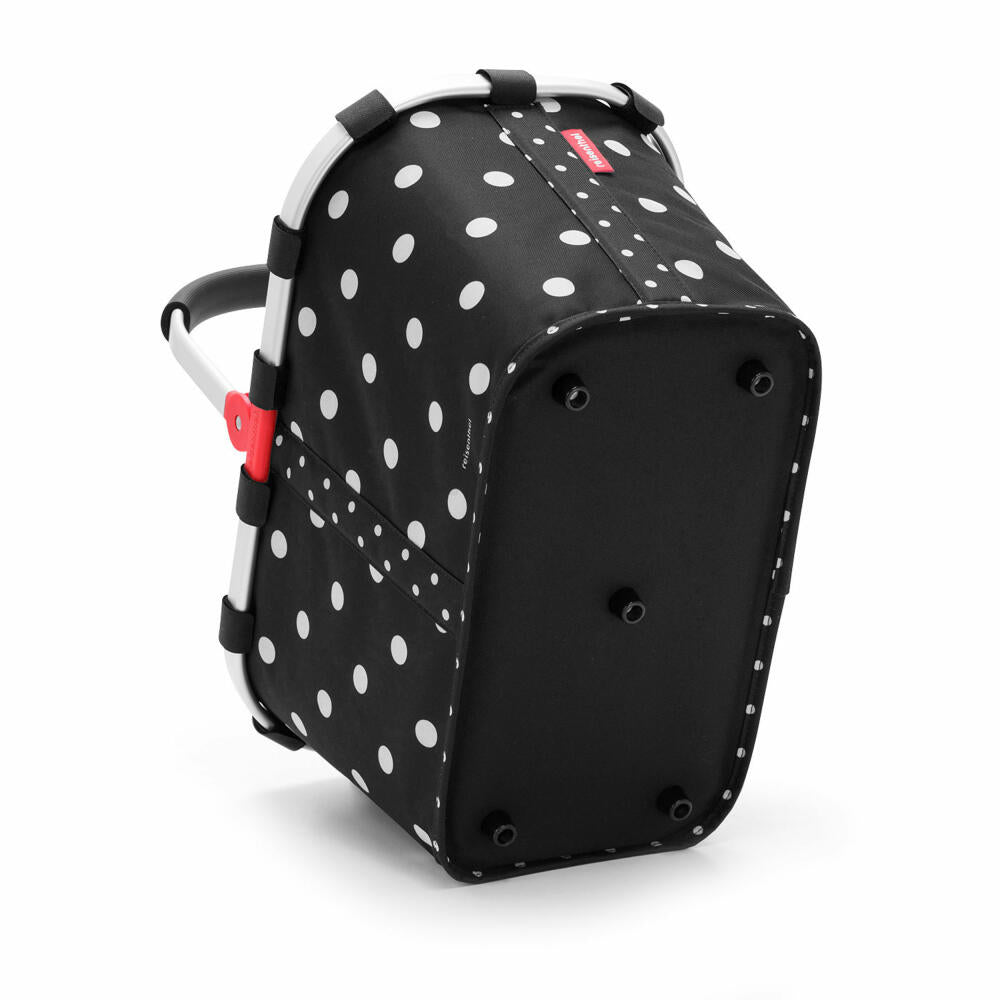 reisenthel carrybag mit cover, 2-tlg., Einkaufskorb, Deckel, Abdeckung, Korb, Polyestergewebe, Mixed Dots / black, 22 L