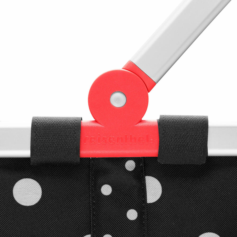 reisenthel carrybag mit cover, 2-tlg., Einkaufskorb, Deckel, Abdeckung, Korb, Polyestergewebe, Mixed Dots / black, 22 L