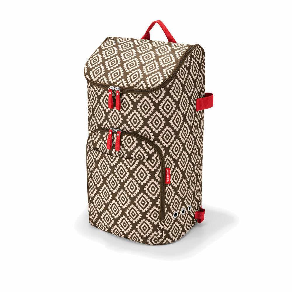 reisenthel citycruiser rack mit bag, 2-tlg., Einkaufstrolley, Einkaufstasche, Trolley, Tasche, Diamonds Mocha, 45 L