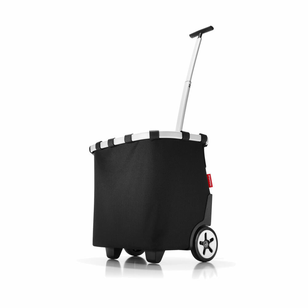 reisenthel carrycruiser with cover, shopping basket with wheels, lid, shopping trolley, black, 40 L