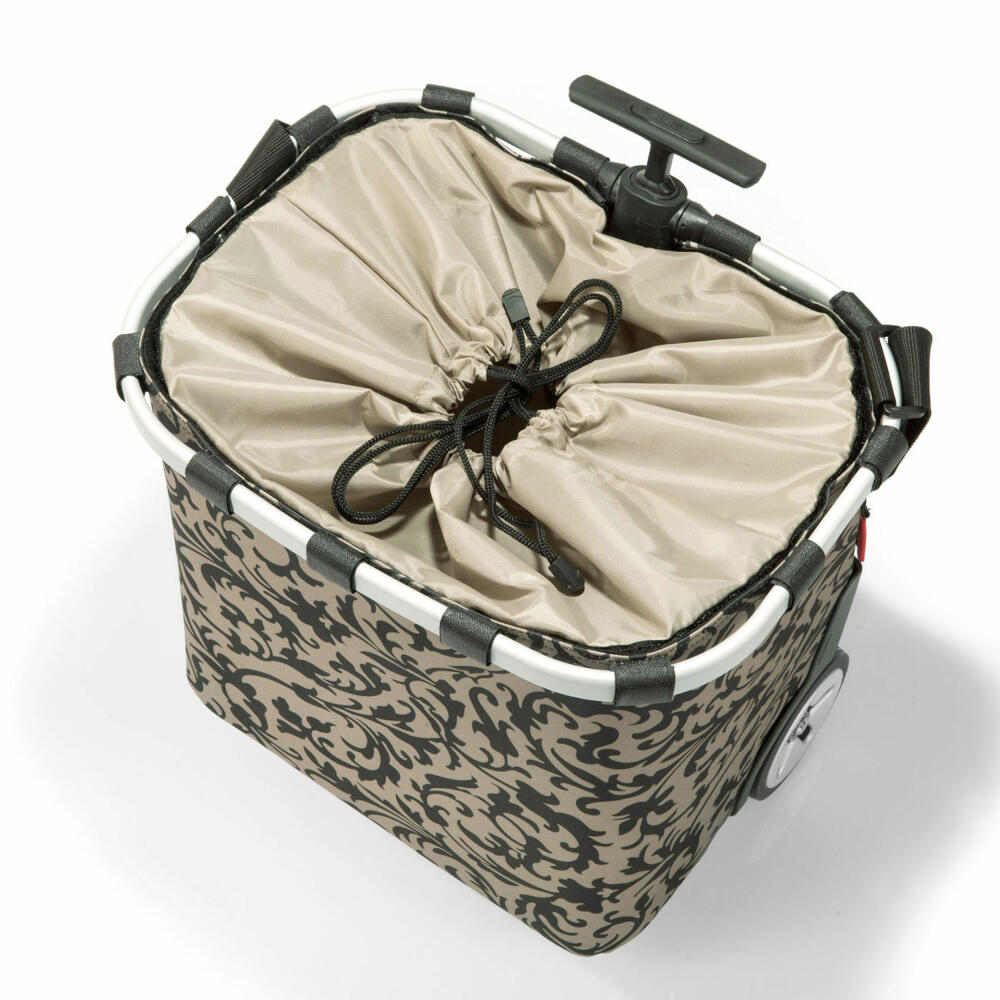 reisenthel carrycruiser with cover, shopping basket with wheels, lid, shopping trolley, baroque taupe, 40 L