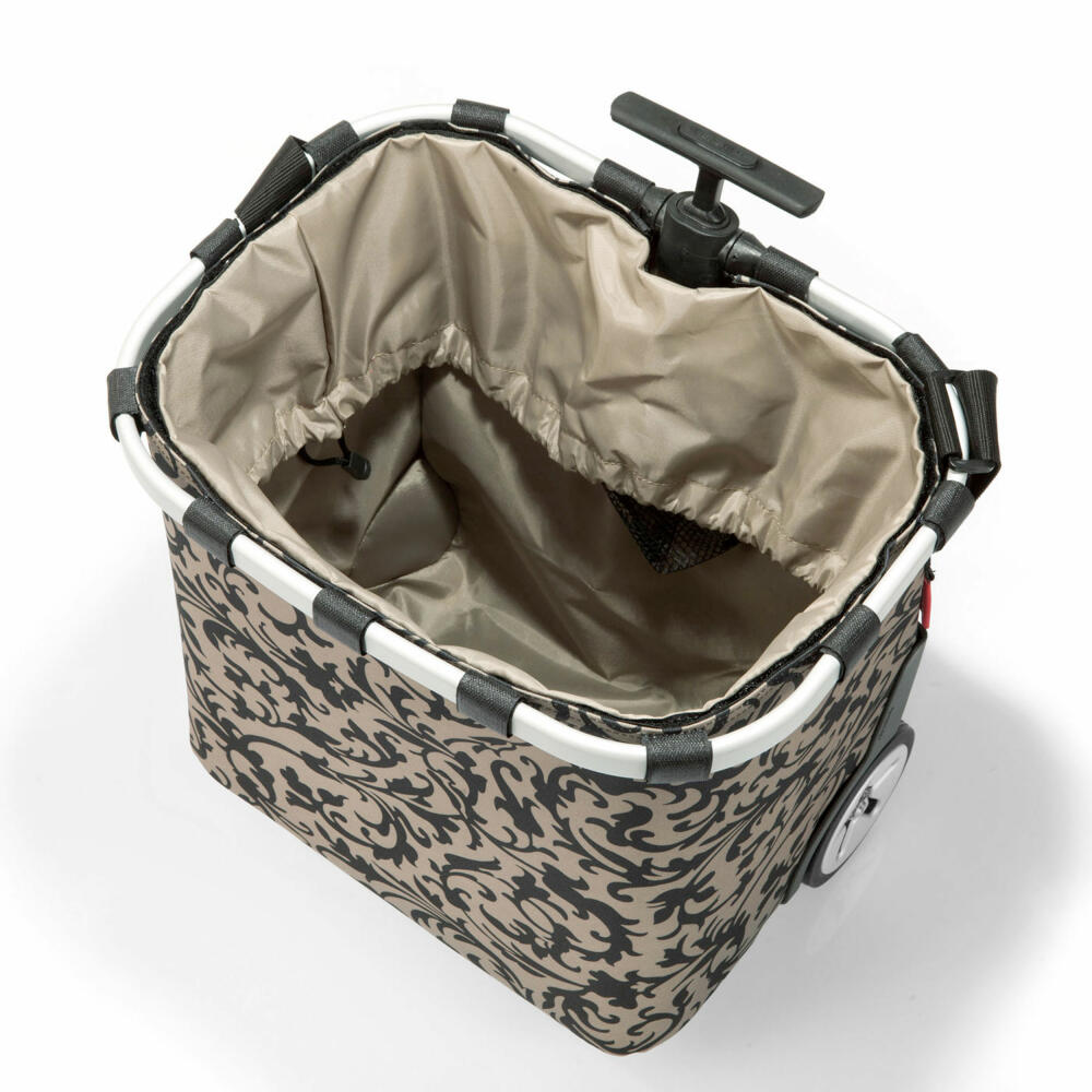 reisenthel carrycruiser with cover, shopping basket with wheels, lid, shopping trolley, baroque taupe, 40 L
