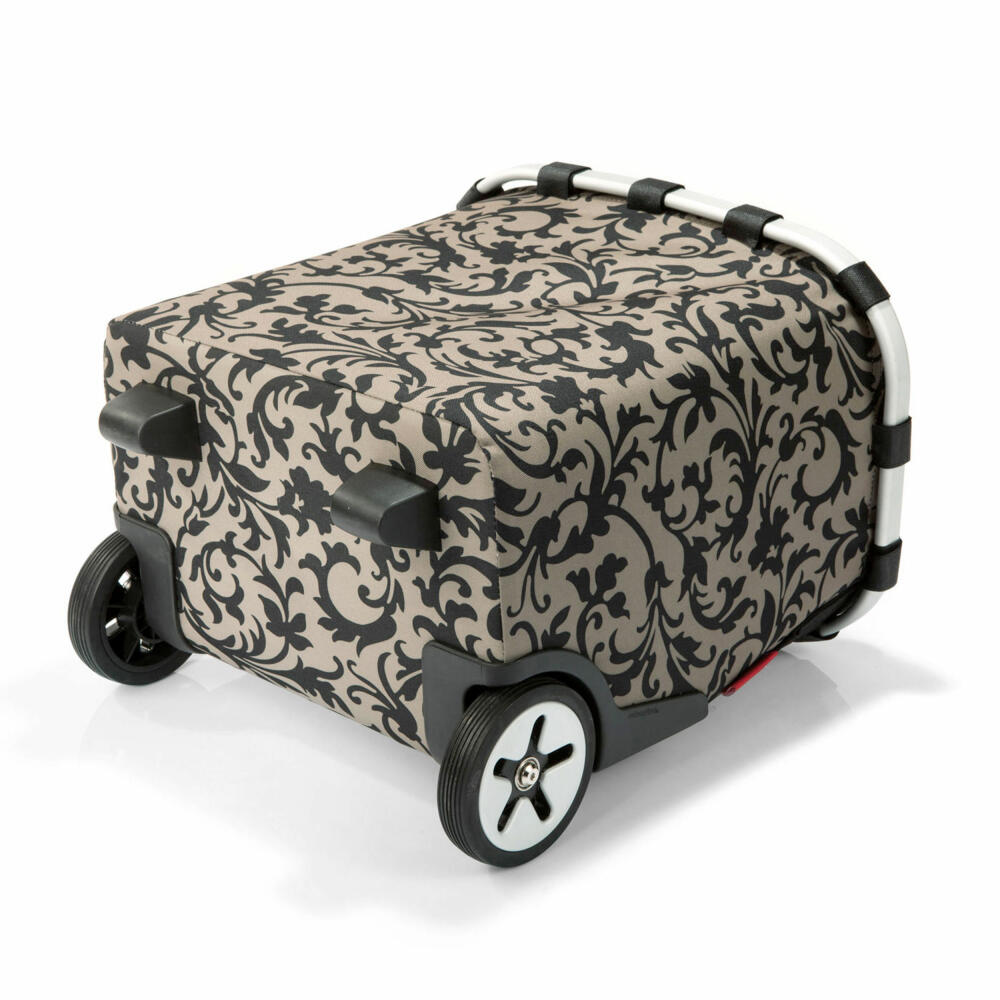 reisenthel carrycruiser with cover, shopping basket with wheels, lid, shopping trolley, baroque taupe, 40 L