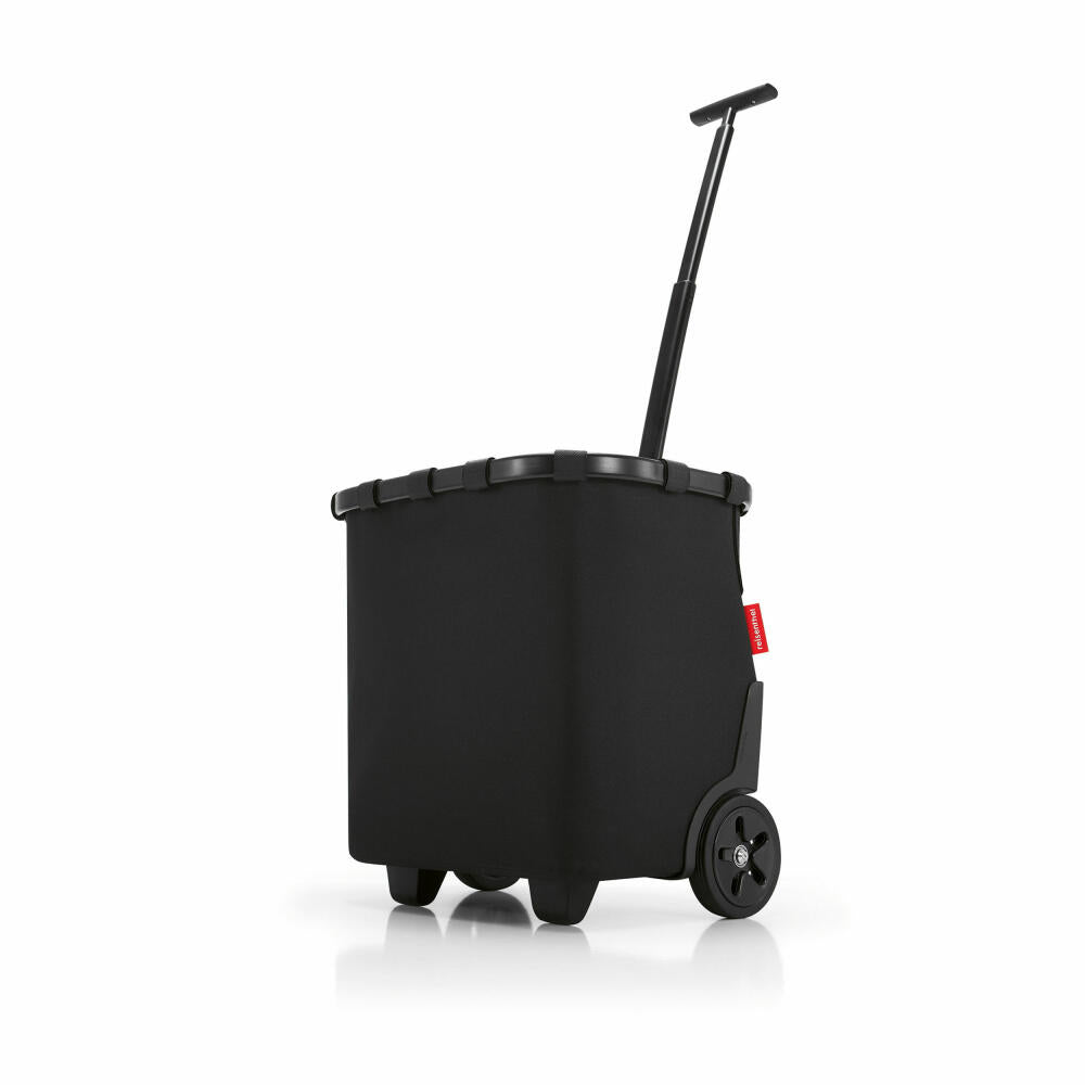 reisenthel carrycruiser with cover, shopping basket with wheels, lid, shopping trolley, Frame Black, 40 L