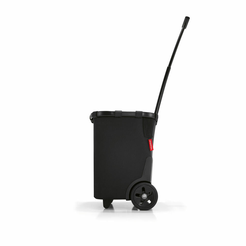 reisenthel carrycruiser with cover, shopping basket with wheels, lid, shopping trolley, Frame Black, 40 L