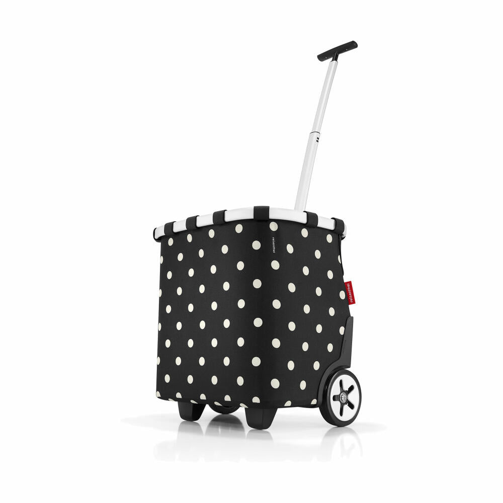reisenthel carrycruiser with cover, shopping basket with wheels, lid, shopping trolley, Mixed Dots, 40 L
