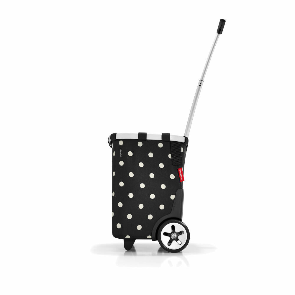 reisenthel carrycruiser with cover, shopping basket with wheels, lid, shopping trolley, Mixed Dots, 40 L